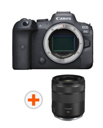 Фотоапарат Canon - EOS R6, черен + Обектив Canon - RF 85mm f/2 Macro IS STM - 1